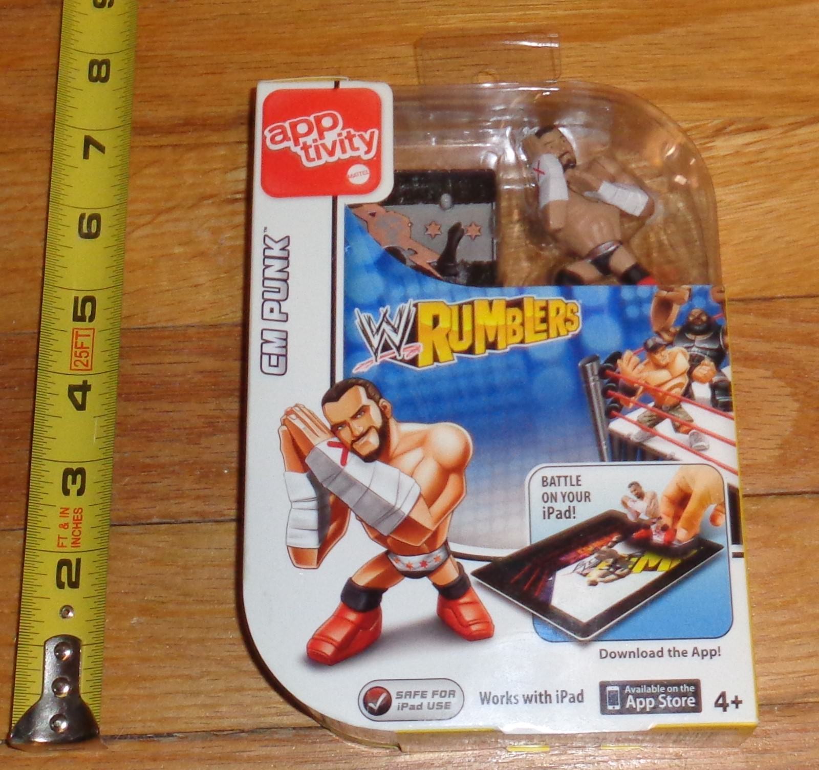 2012 WWE WWF Mattel CM Punk Rumblers Apptivity Wrestling Figure MIP IPAD App ROH