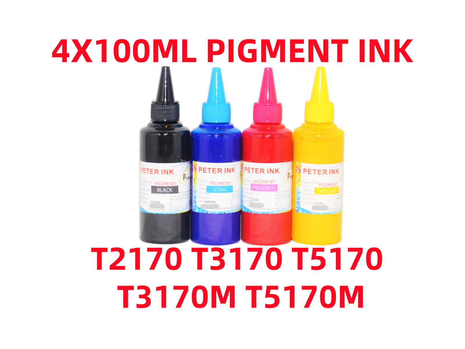 4X100ML Premium Pigment ink SureColor T2170 T3170 T5170 T3170M T5170M T40V T40W