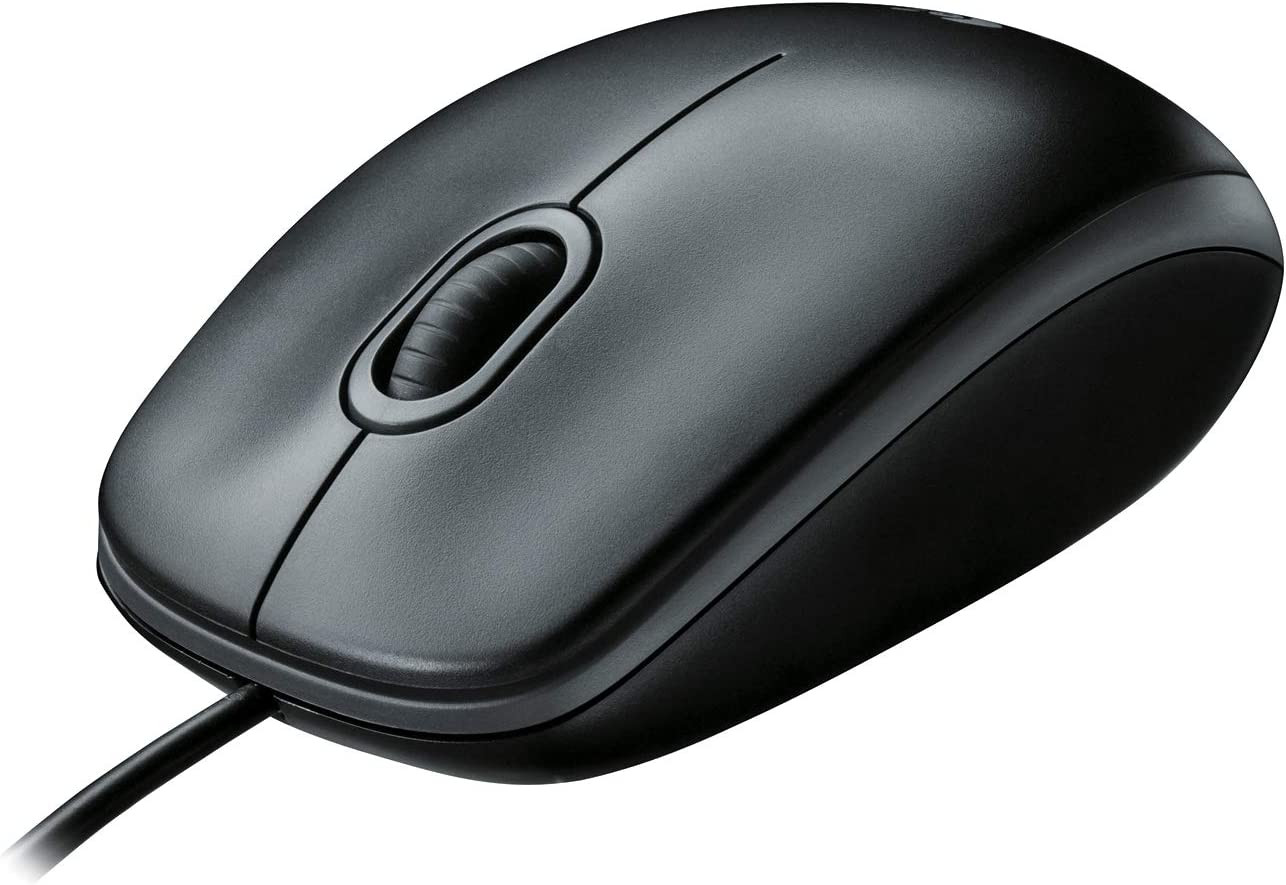 B100 Corded Mouse, Wired USB Mouse for Computers and Laptops, Right or Left Hand