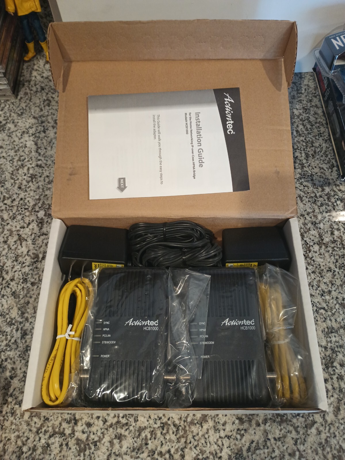 (2) Actiontec HCB1000 Ethernet Over Coax HPNA Network Adapters New