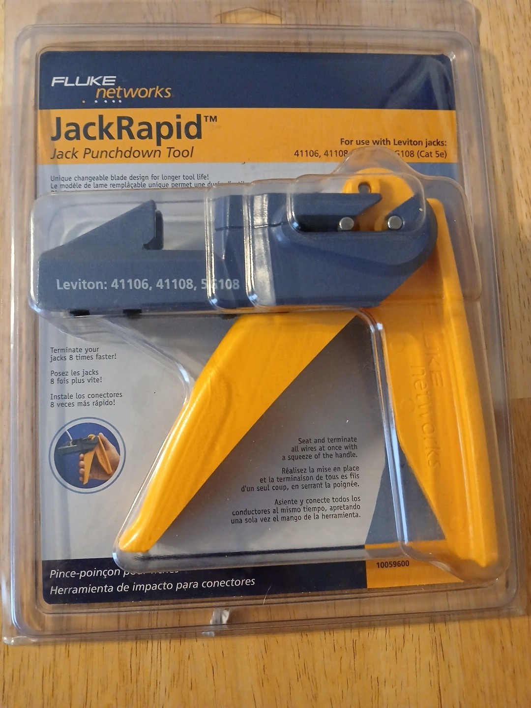 Fluke JR-LEV-1 JackRapid Punch Down Tool for CAT3/5 Cat 5e Leviton 