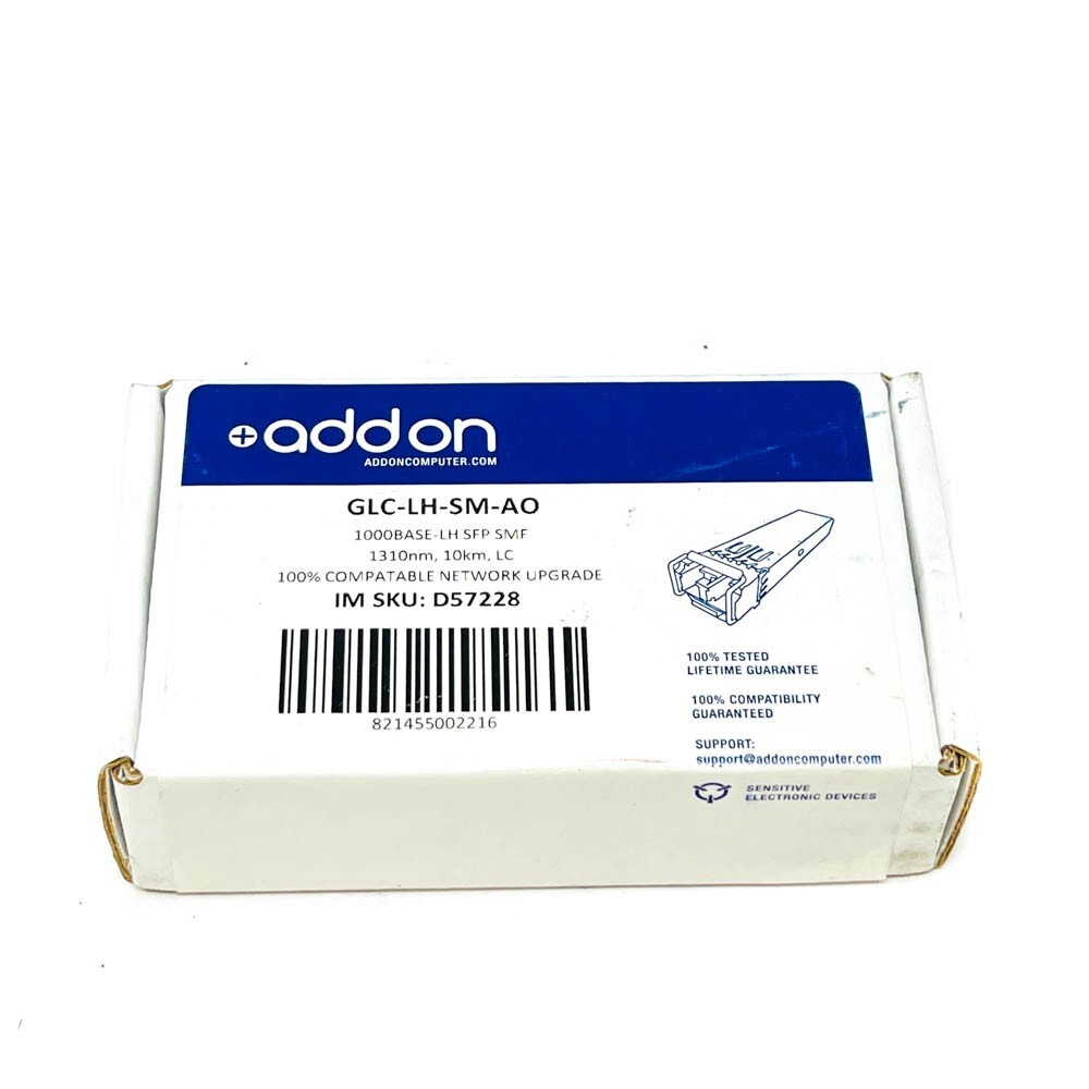 Addon GLC-LH-SM-AO Transreceiver 1000BASE-LH SFP SMF for Cisco 1310nm, 10km, LC