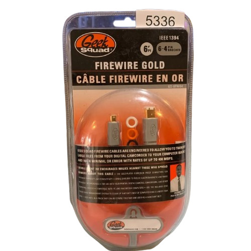Geek Squad Firewire Gold USB Cable BRAND NEW SEALED