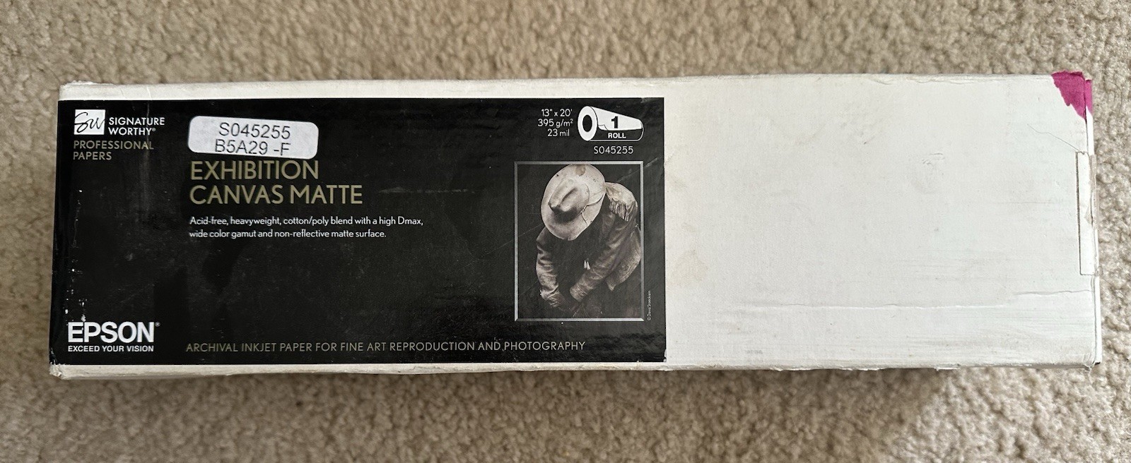 Epson Exhibition Canvas Matte | 13" x 20' - Roll S045255 Signature Partial Roll