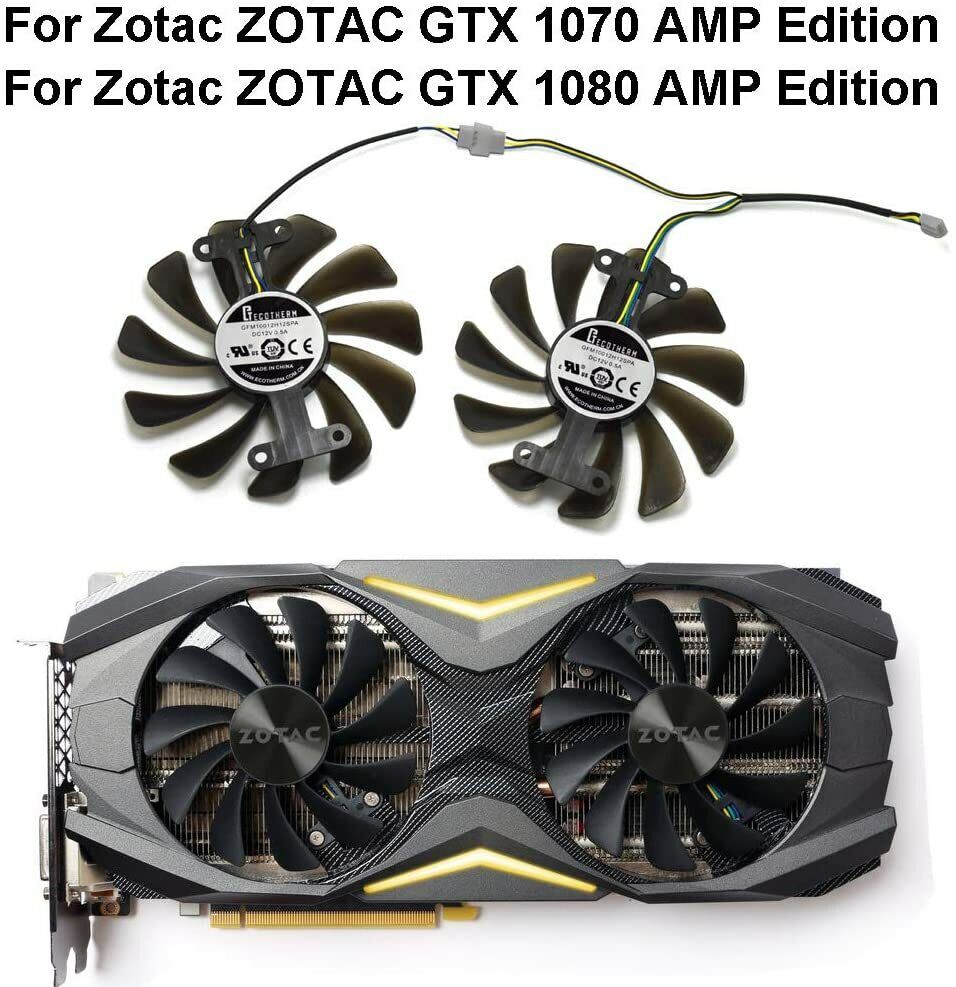 95mm GPU Cooler Fan Replacement For Zotac GeForce GTX 1070 1080 AMP Edition 
