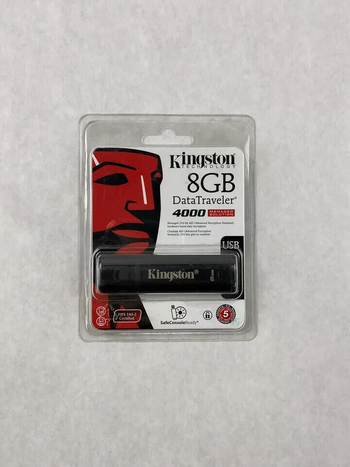Kingston DataTraveler 4000 8GB - DT4000M/8GB Encrypted USB 2.0 Safe Console -