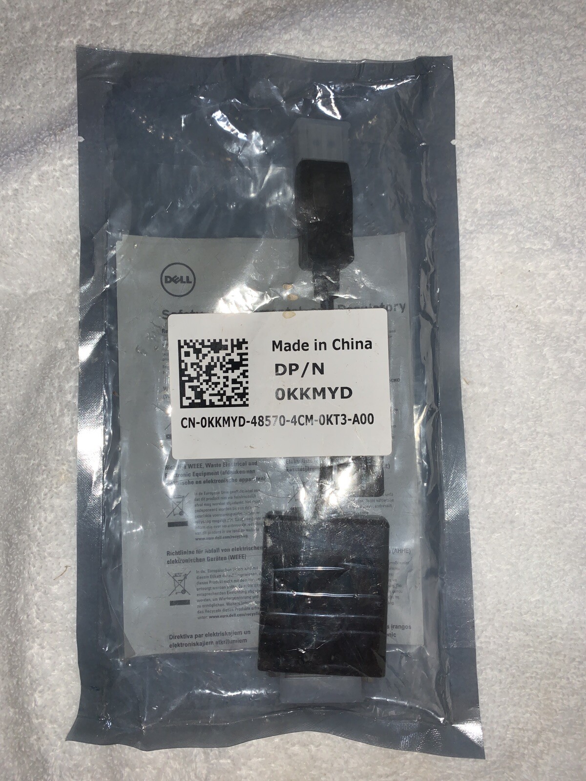 Dell DP/N OKKMYD Display Port DP to DVI Video Adapters New & Sealed