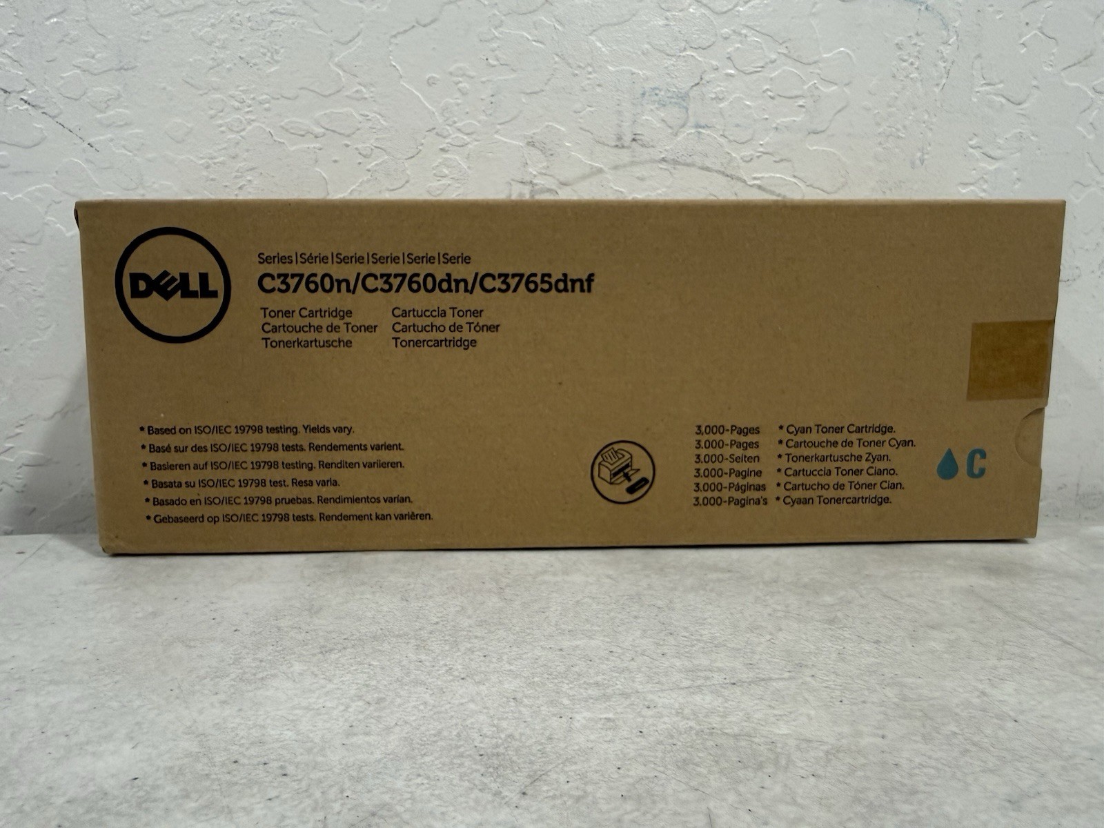 NEW OEM Dell 2PRFP Cyan 3K Page Toner Cartridge for C3760n/dn/C3765dnf