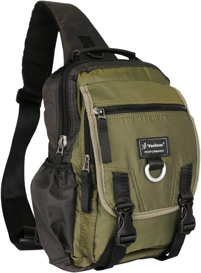 Sling Bag Backpack Cross Body Messenger Shoulder Army Green 