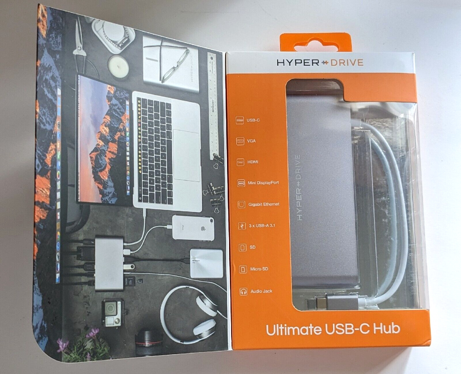 Hyper - HyperDrive ULTIMATE 11-in-1 USB-C Hub (GN30B-GRAY) NEW Open Box