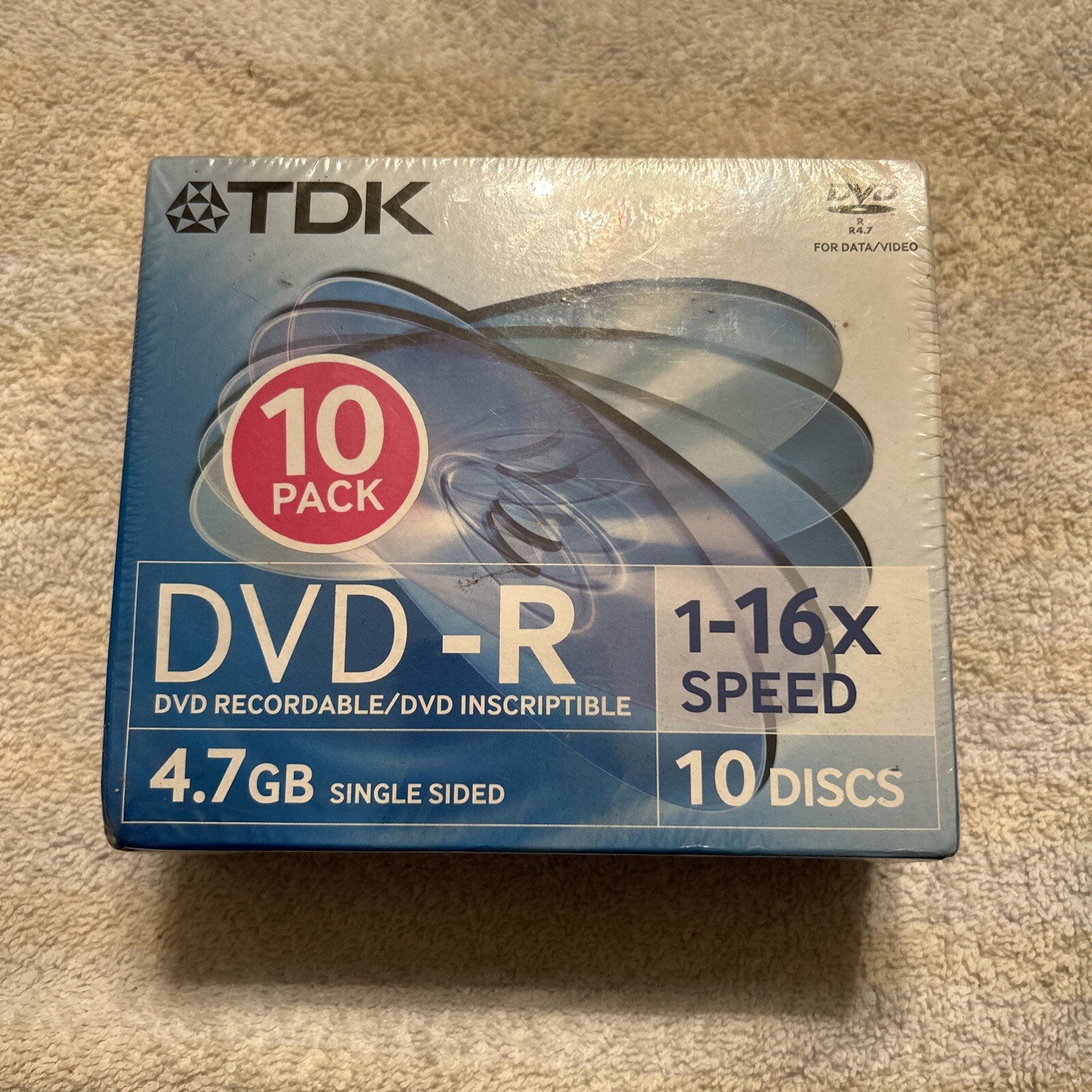 TDK 10 pack DVD-R 1-16x speed 10 discs