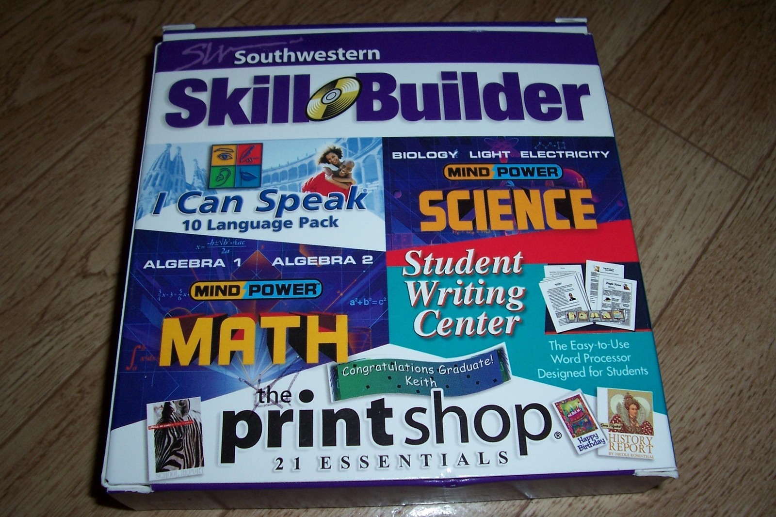 High School Math Algebra 1 & 2 Writing Science Biology Light Electricity 5 CDROM