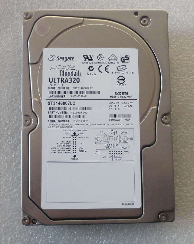 Seagate Cheetah 10K.6 146.8 GB,Internal,10000 RPM,3.5" (ST3146807LC) Hard Drive
