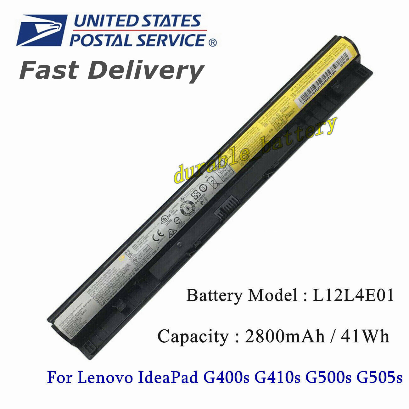 L12L4E01 L12M4A02 L12M4E01 Battery For Lenovo IdeaPad G400s G410s G500s G510s 