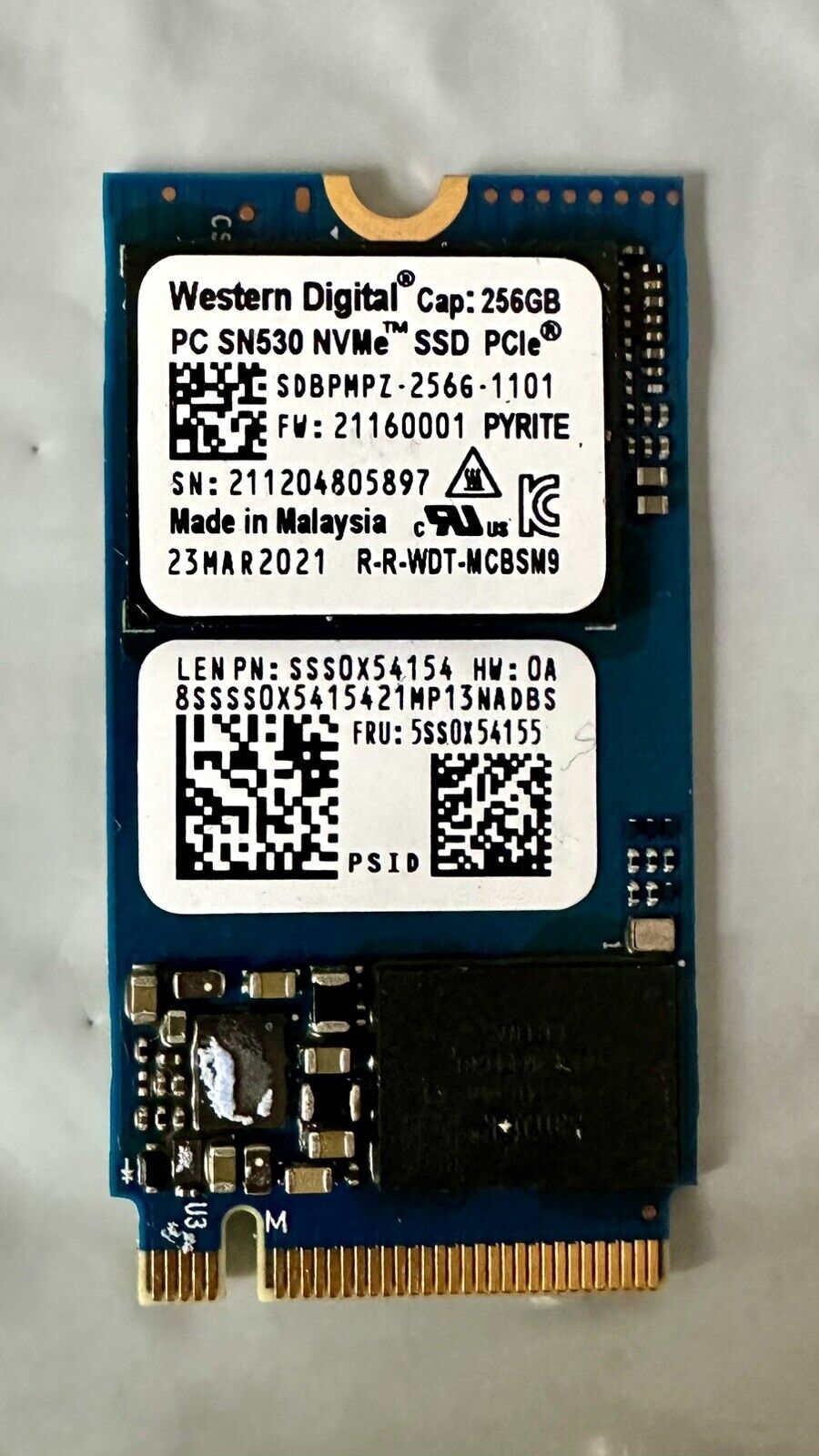Western Digital SDBPMPZ-256G-1101 PC SN530 256GB NVMe SSD