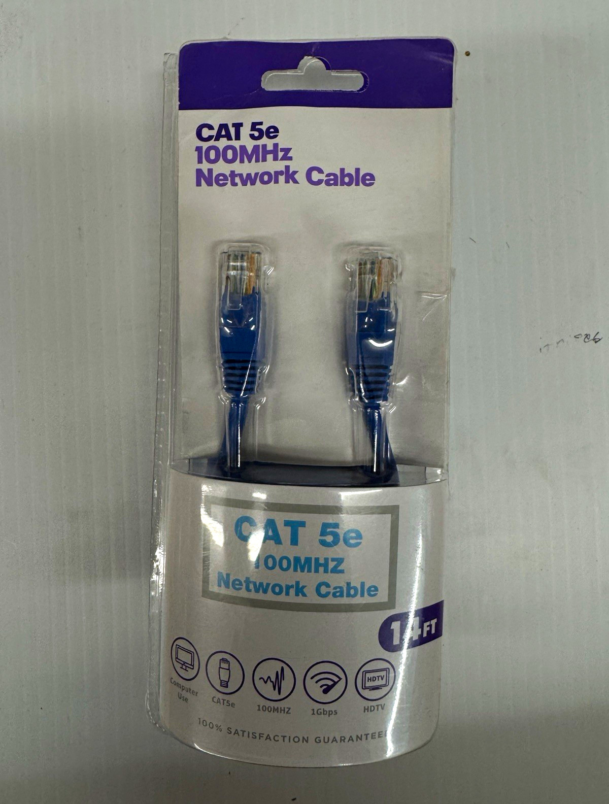 Infinitive Cat5e Ethernet Patch Cable 14 ft Blue Round RJ-45 Male to Male