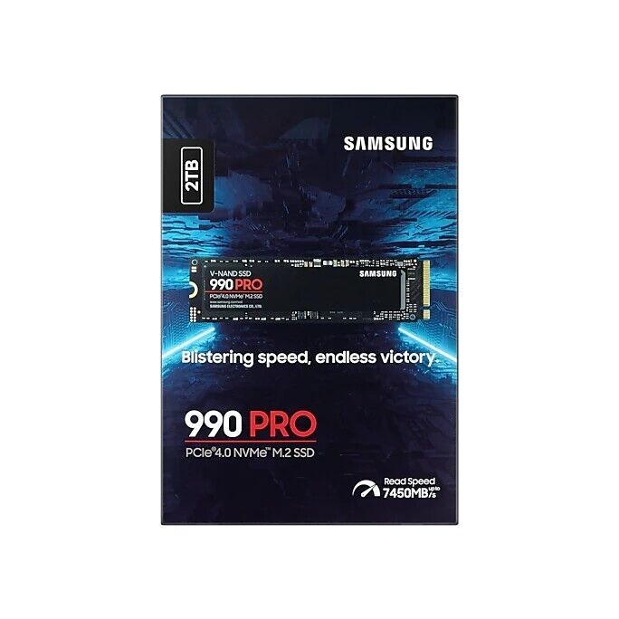 Original Samsung 990 PRO PCIe 4.0 NVMe M.2 SSD 2TB 7450MB/s Read MZ-V9P2T0BW