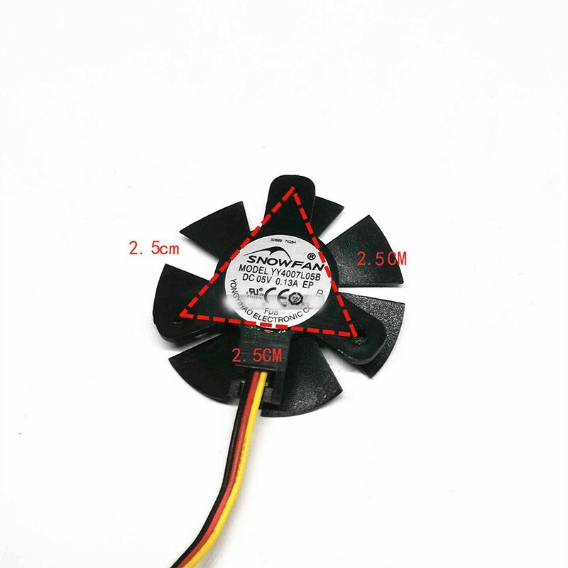 New  For SNOWFAN YY4007L05B CPU Cooling Fan 5V 0.13A