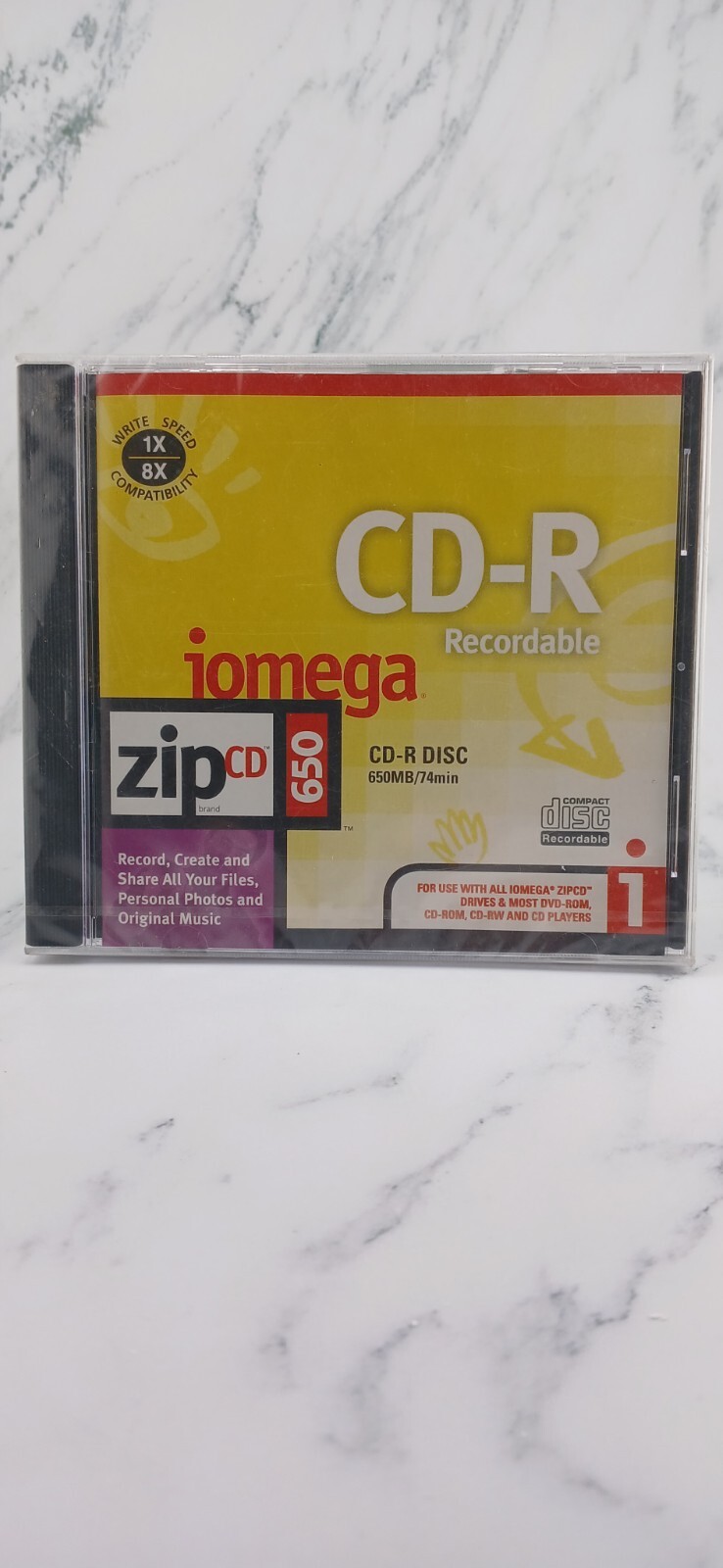 IOMEGA CD-RW Disc ReWritable & CD-R Disc Recordable, 650MB 74 Min. [Brand New]