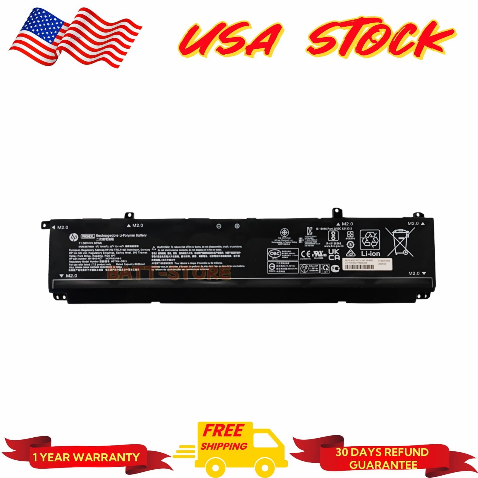 Genuine WK06XL Battery For HP OMEN 16-B 16-C 17-CP M41640-AC1 M41711-005