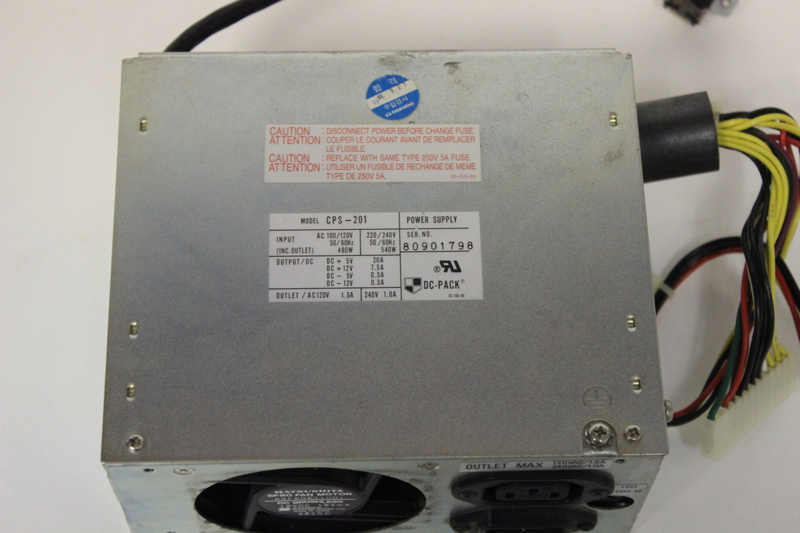 DC-PACK CPS-201 POWER SUPPLY WITH WARRANTY