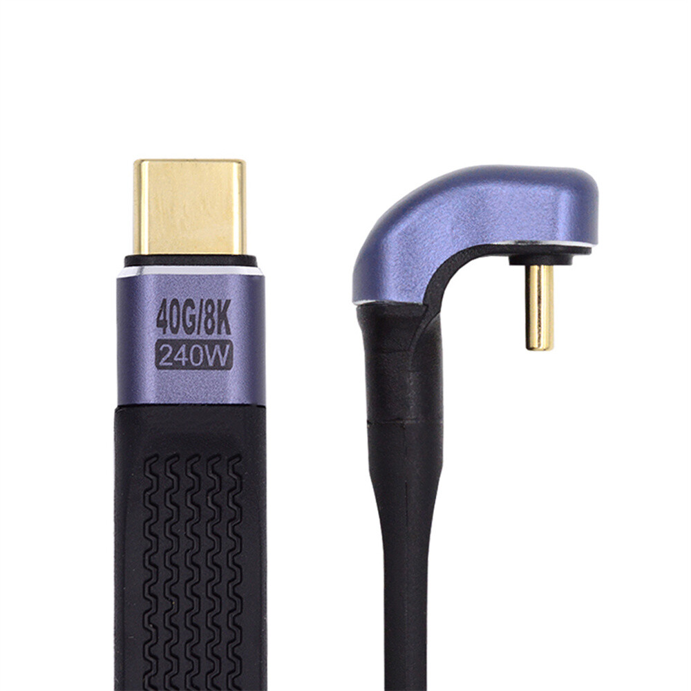 CHENYANG USB4 40Gbps 100W 8K Flat Slim Type-C USB-C Male to Male for Laptop 13cm