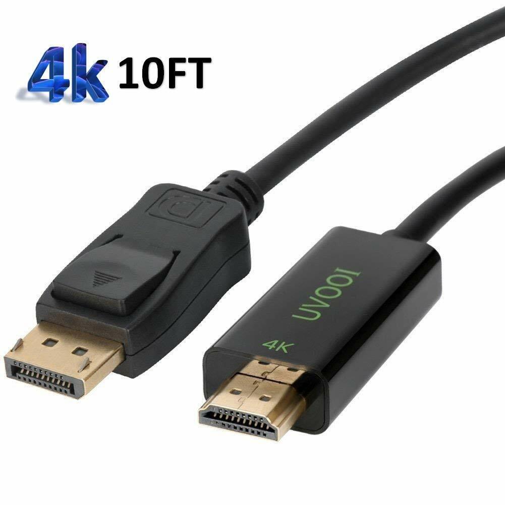 Display Port DP to HDMI displayport to HDMI cable cord Male to Male 3/6/10ft 4k