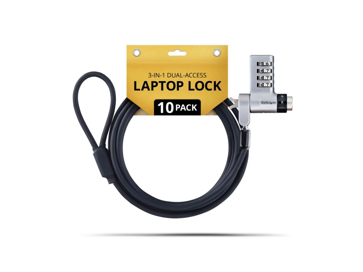 StarTech-New-UDUOKA10-LAPTOP-LOCK _ STARTECH 10-PACK LAPTOP CABLE LOCK