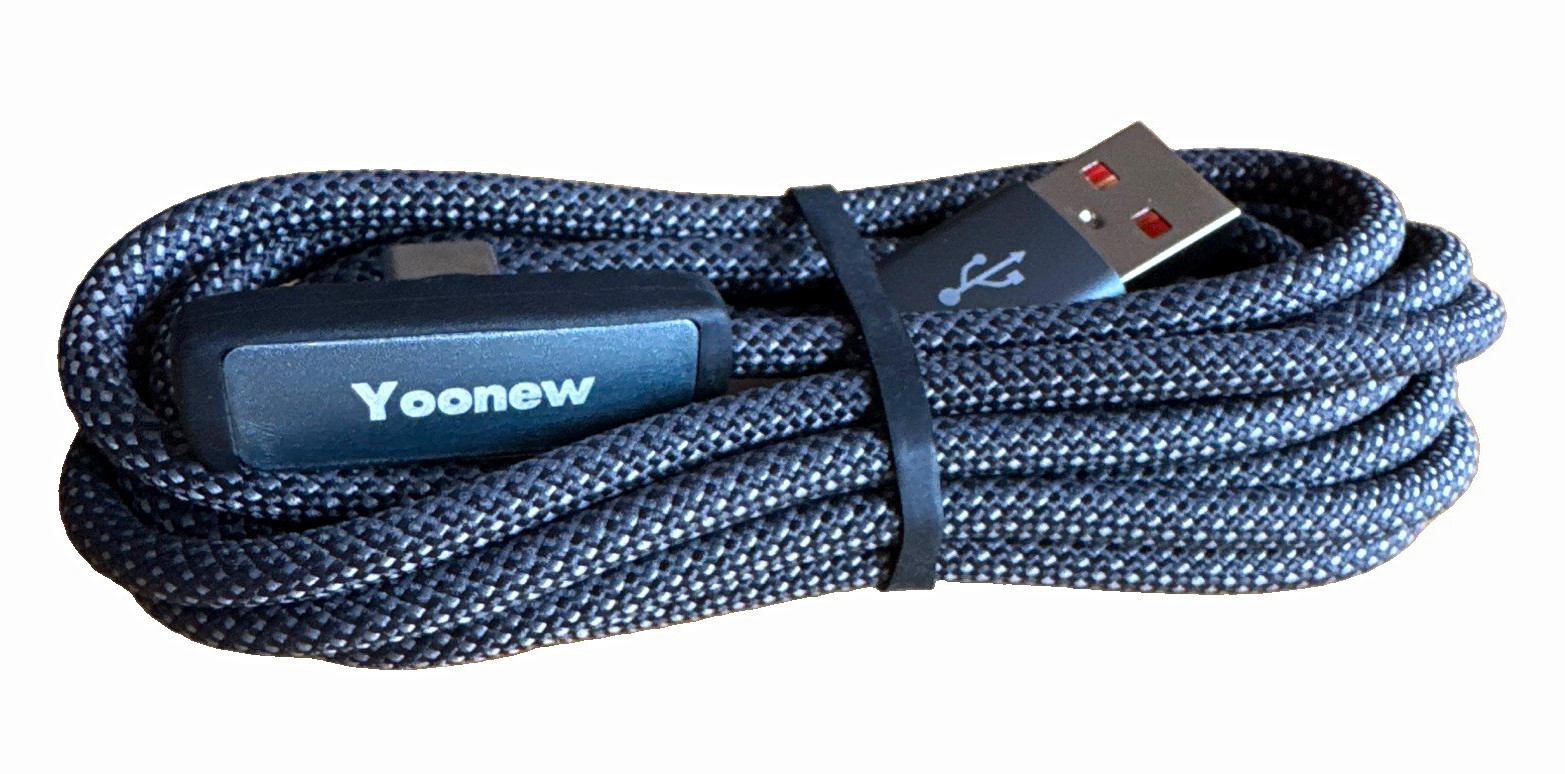 Yoonew Braided USB Cable USB Standard Type A Male to USB-C 3 ft Black