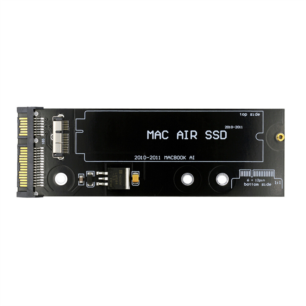 PCBA 12+6pin SSD HDD to SATA 22Pin Hard Disk Drive  for 2010 2011 MAC SSD