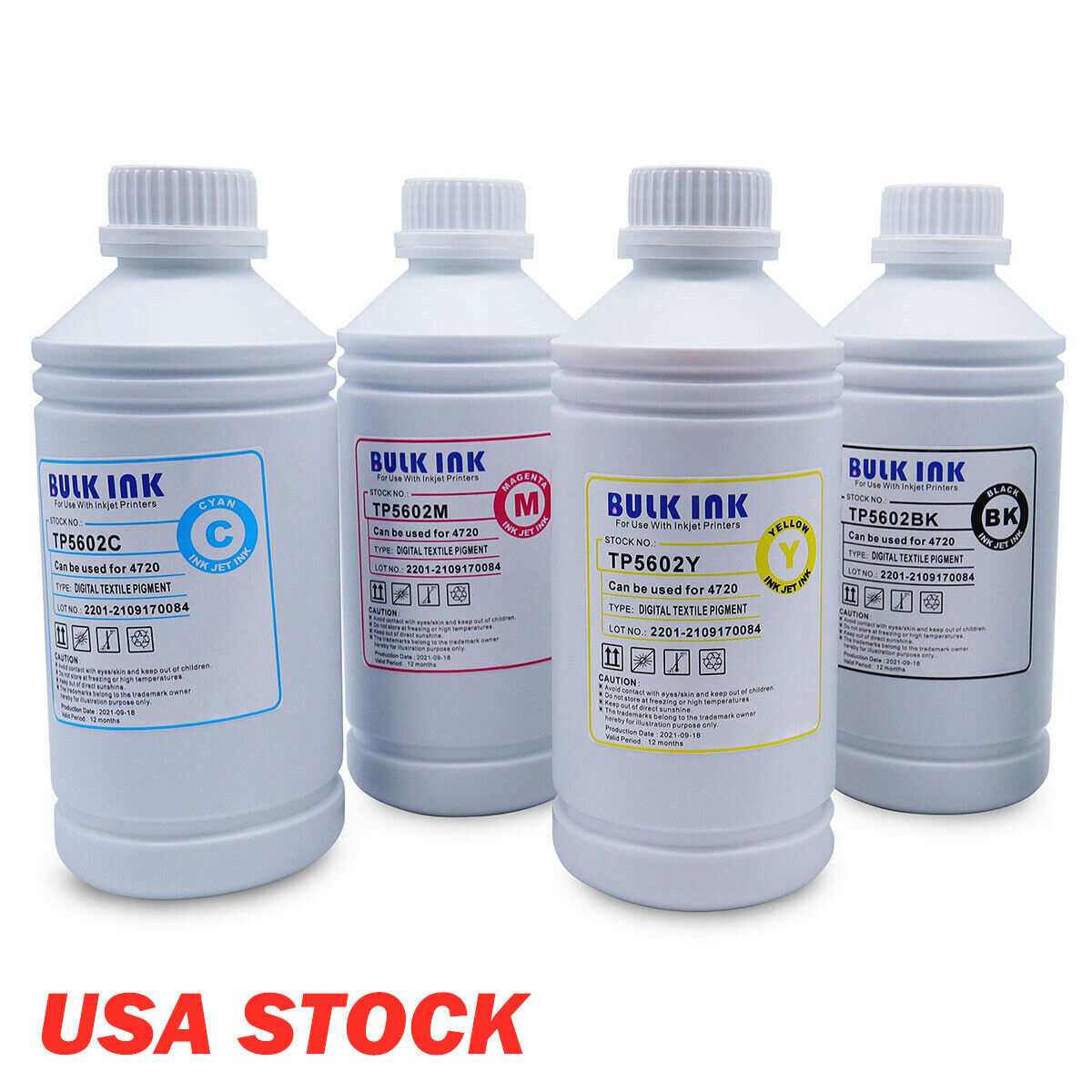US Stock 500ML DTF Ink Textile Pigment Ink Direct to Film Ink - C M Y K