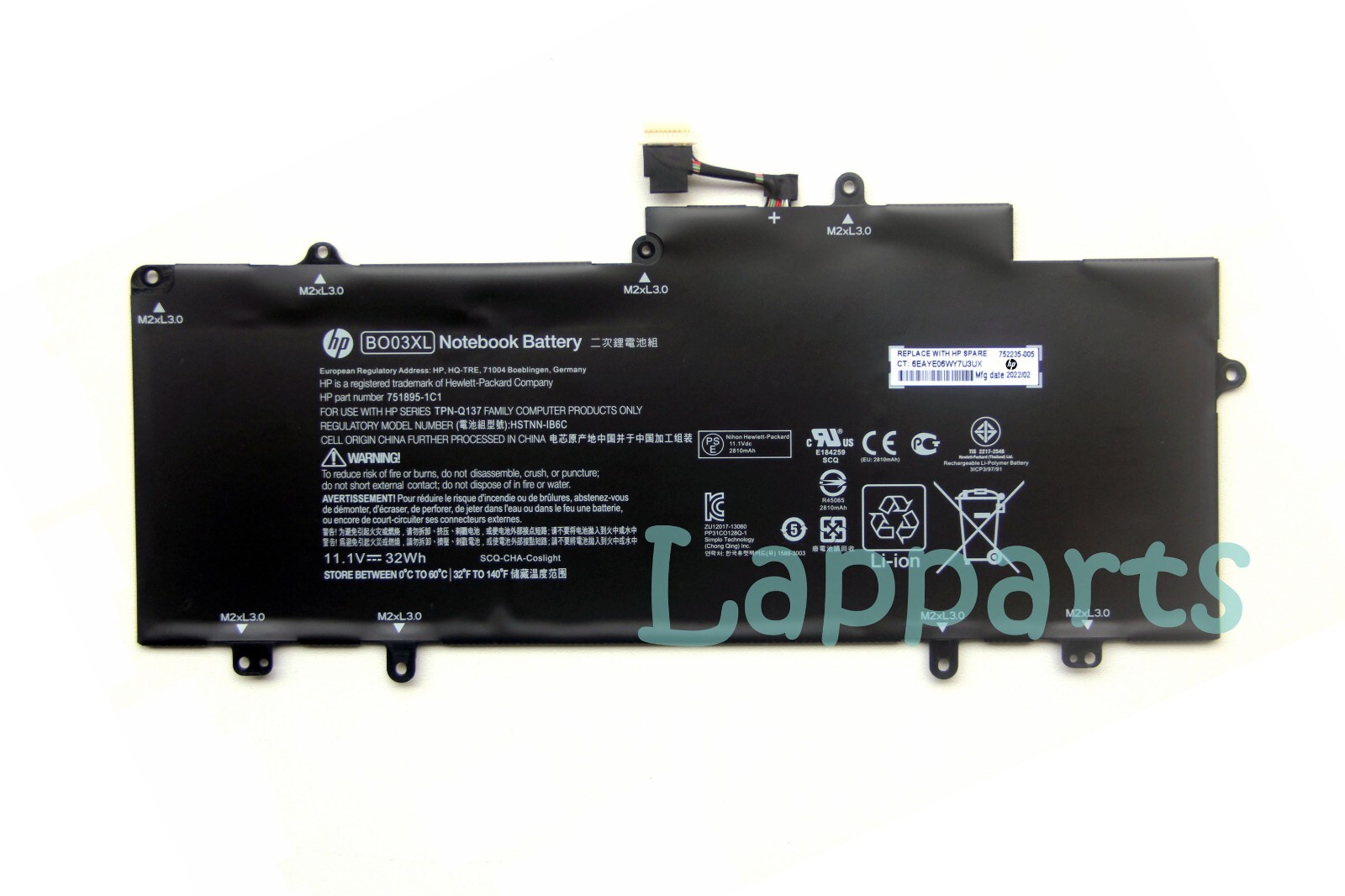 Genuine BO03XL Battery For HP Chromebook 14-X 774159-001 773836-1B1 751895-1C1