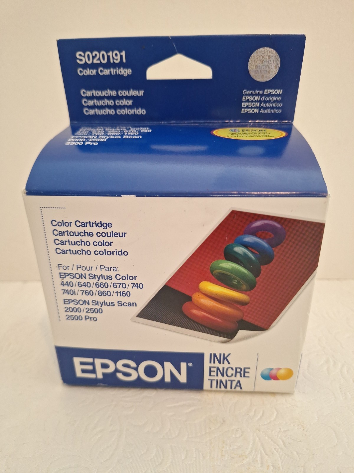 GENUINE OEM EPSON S020191 GENUINE Color Inkjet Single Unit Cartridge EXPIRED