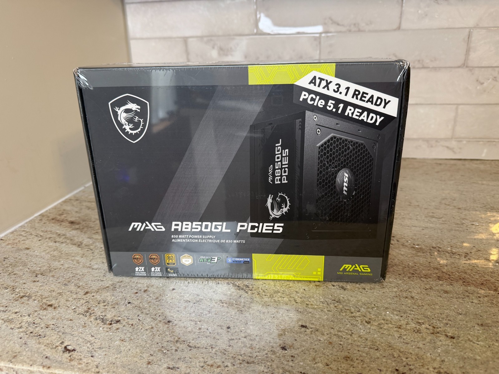 MSI MAG A850GL PCIE5 850 Watt Power Supply-ATX 3.0 Compatible *New