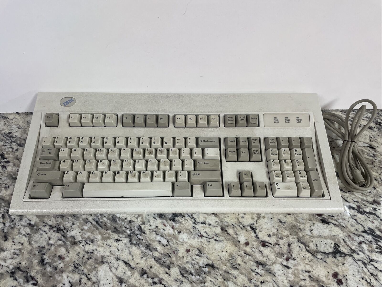 Vintage 1996 Blue Logo IBM Model M PS/2 Mechanical Keyboard 42H1292 42H1296