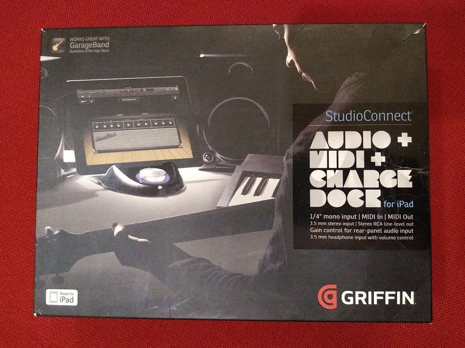 NEW Griffin Studio Connect iOS Universal Midi Docking Interface for Ipad 30 Pin