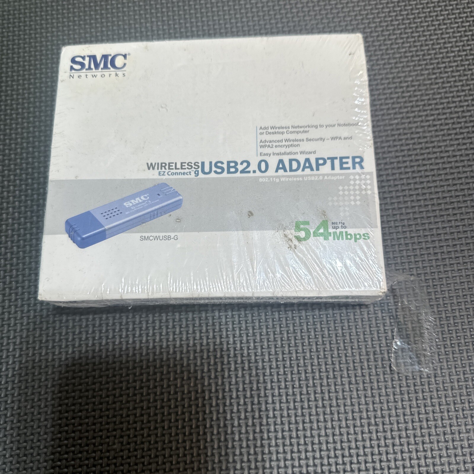SMC SMCWUSB-G 802.11 b/g USB 2.0 EZ Connect 2.4 GHz Wireless Adapter 54 Mbps