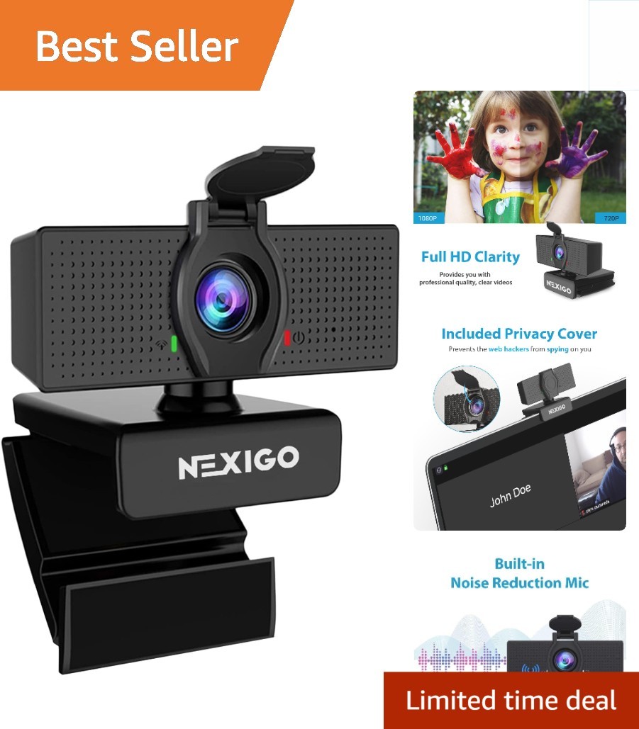 N60 1080P Webcam with USB Connectivity & Wide Compatibility for Multiple Devices