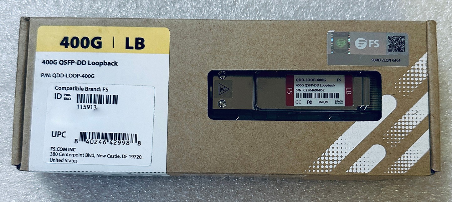 New FS 400G QSFP-DD LoopBack FS QDD-LOOP-400G FS Transceiver Module 400G QSFP