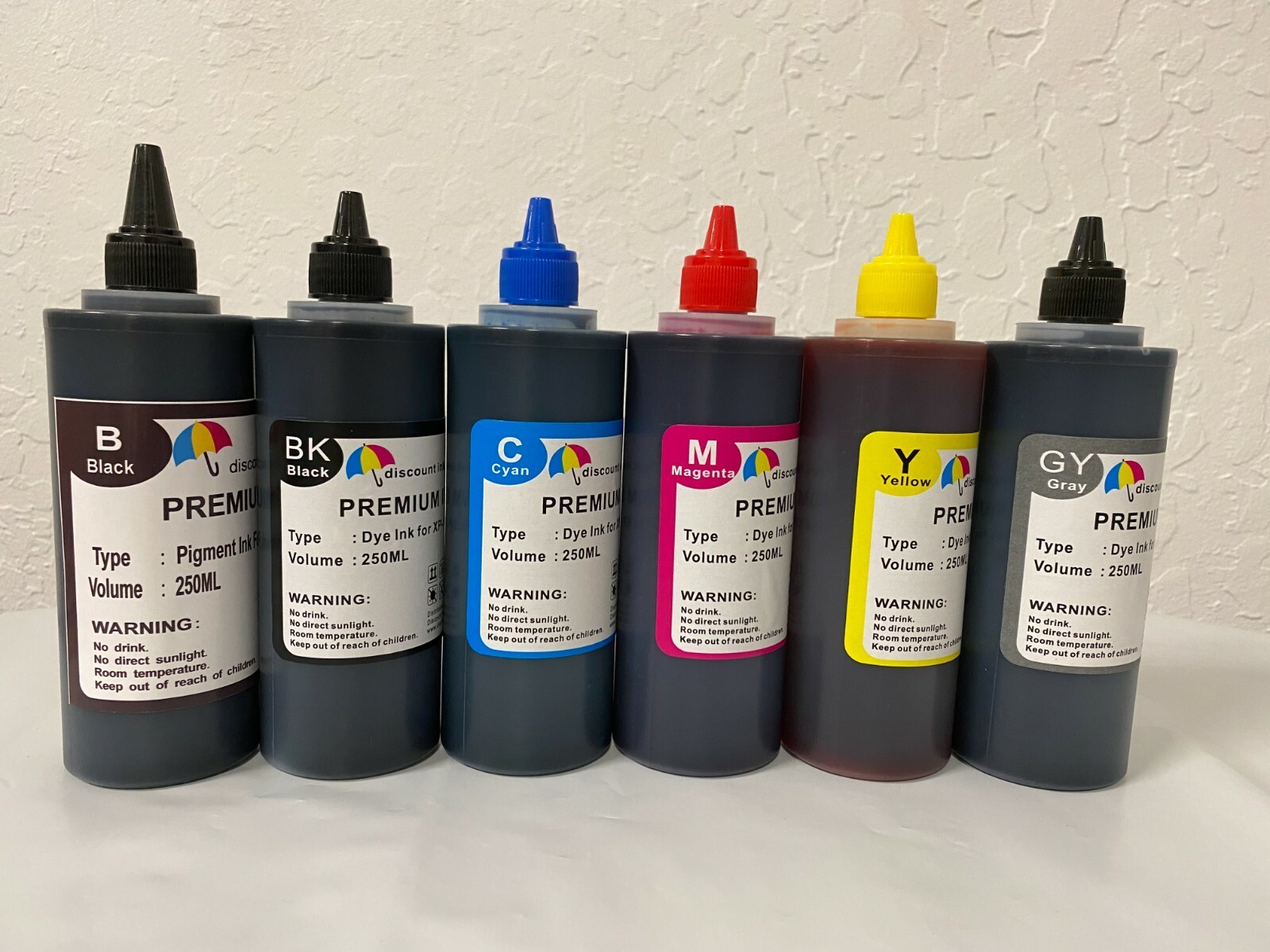 Set 6 Colors Refill Ink For HP 72 Designjet T610 T620 T770 T790 T1100 6x250ml