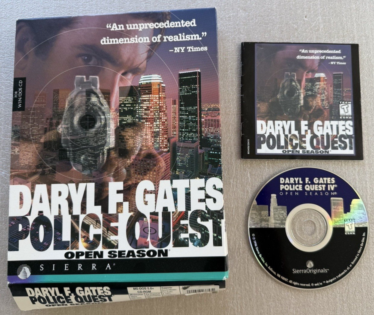 Police Quest: Open Season - Daryl F. Gates 1995 Sierra PC Game CD-ROM