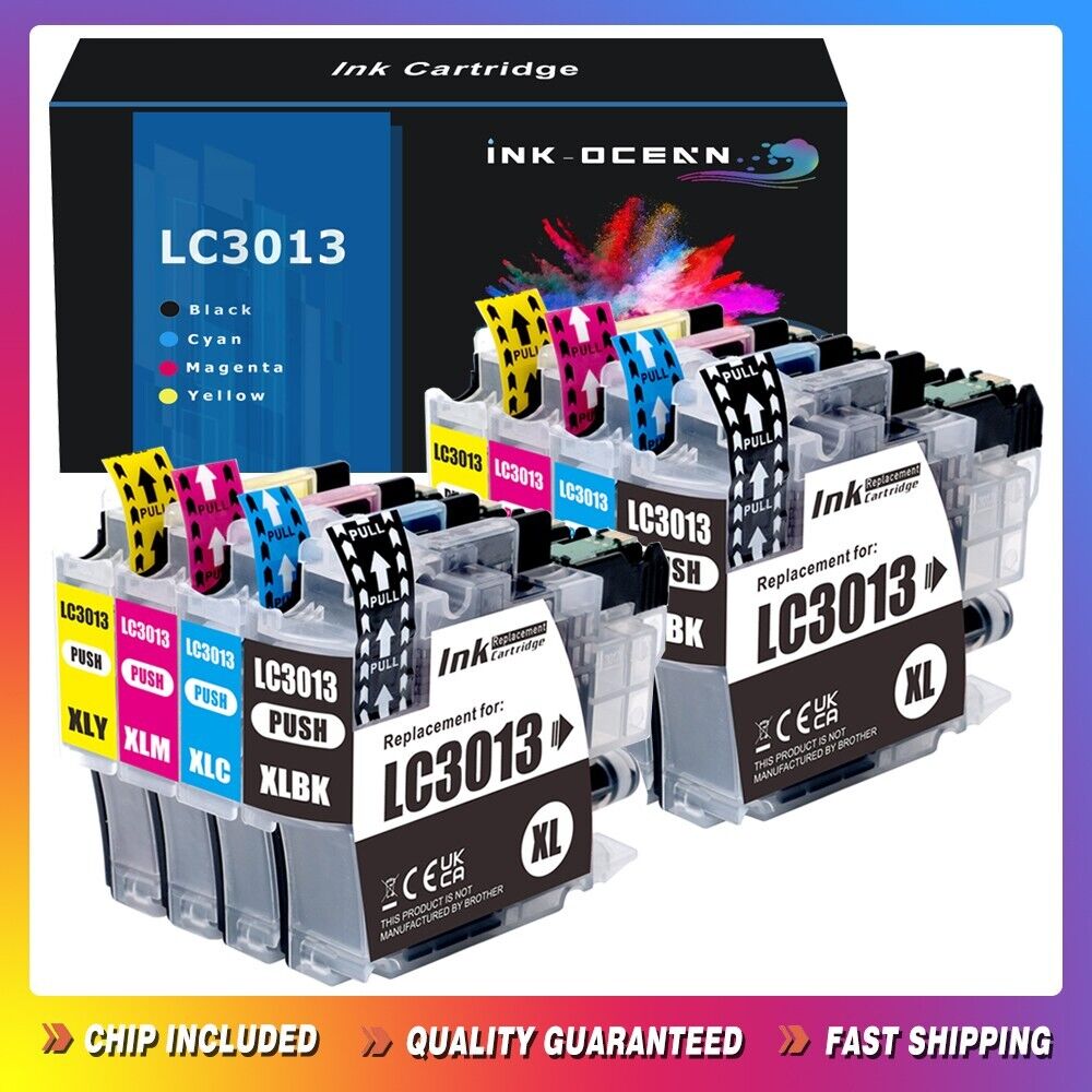 8pk LC3013 XL Ink Cartridges for Brother MFC-J497DW J491DW MFC-J895DW J690DW