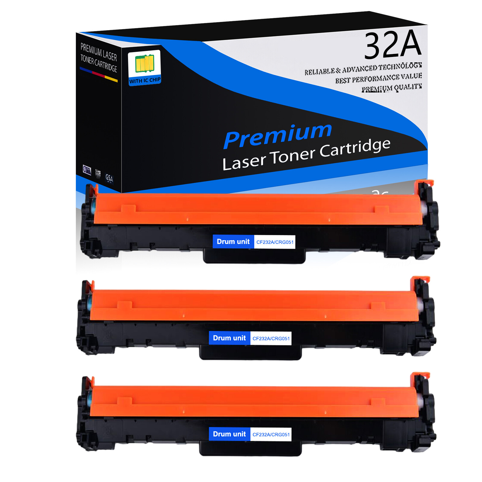 3PK CF232A 32A Drum Unit For HP 32A Laserjet Pro M203dw M203 MFP M227fdw M227fdn