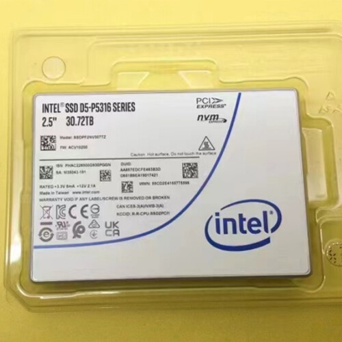 INTEL 30.72TB D5-P5316 SSD U,2 NVME Solid State Drives-