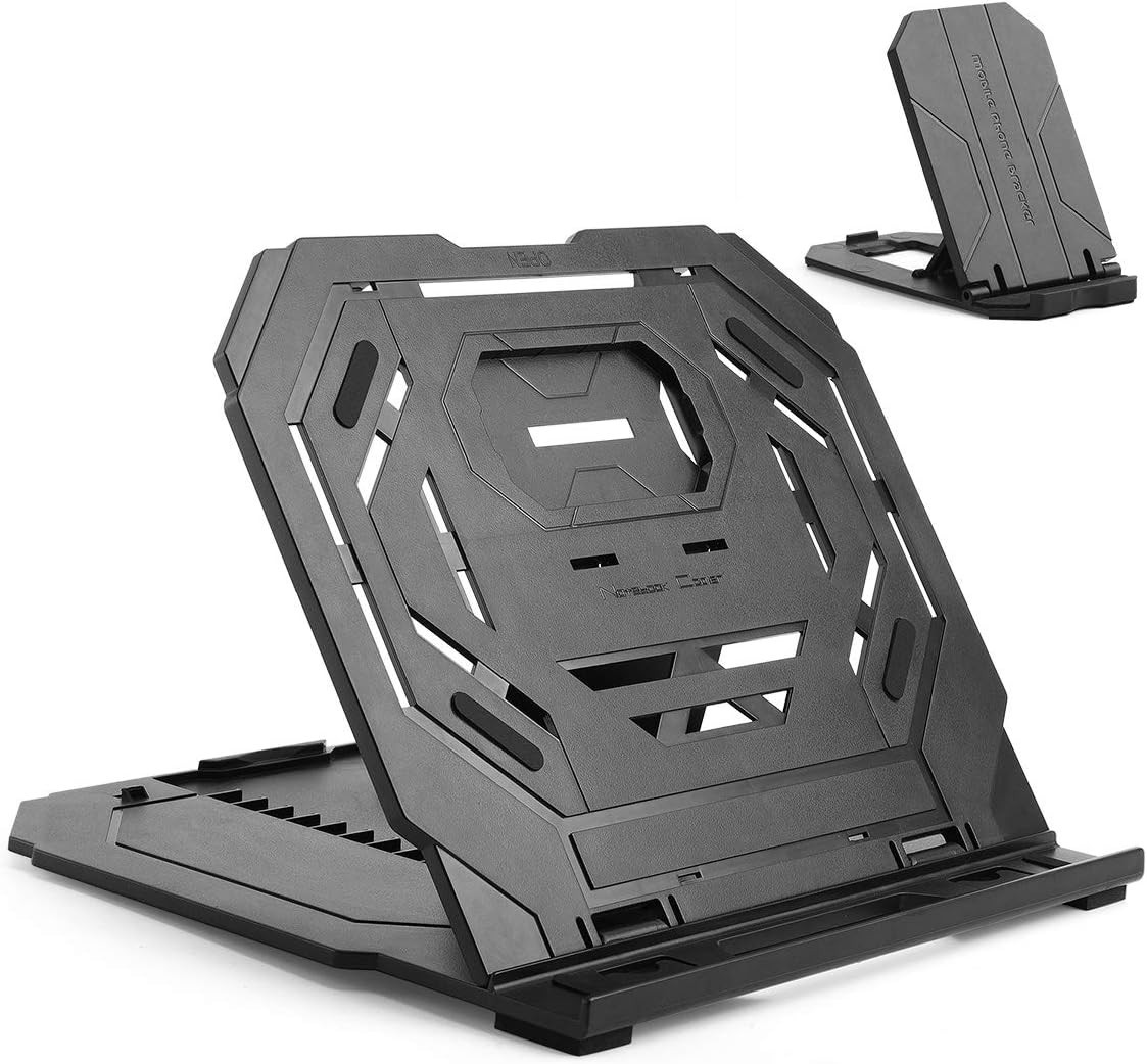 Stylish Grey Adjustable Tablet Stand for 12-17 Inch Devices - Heat Dissipation