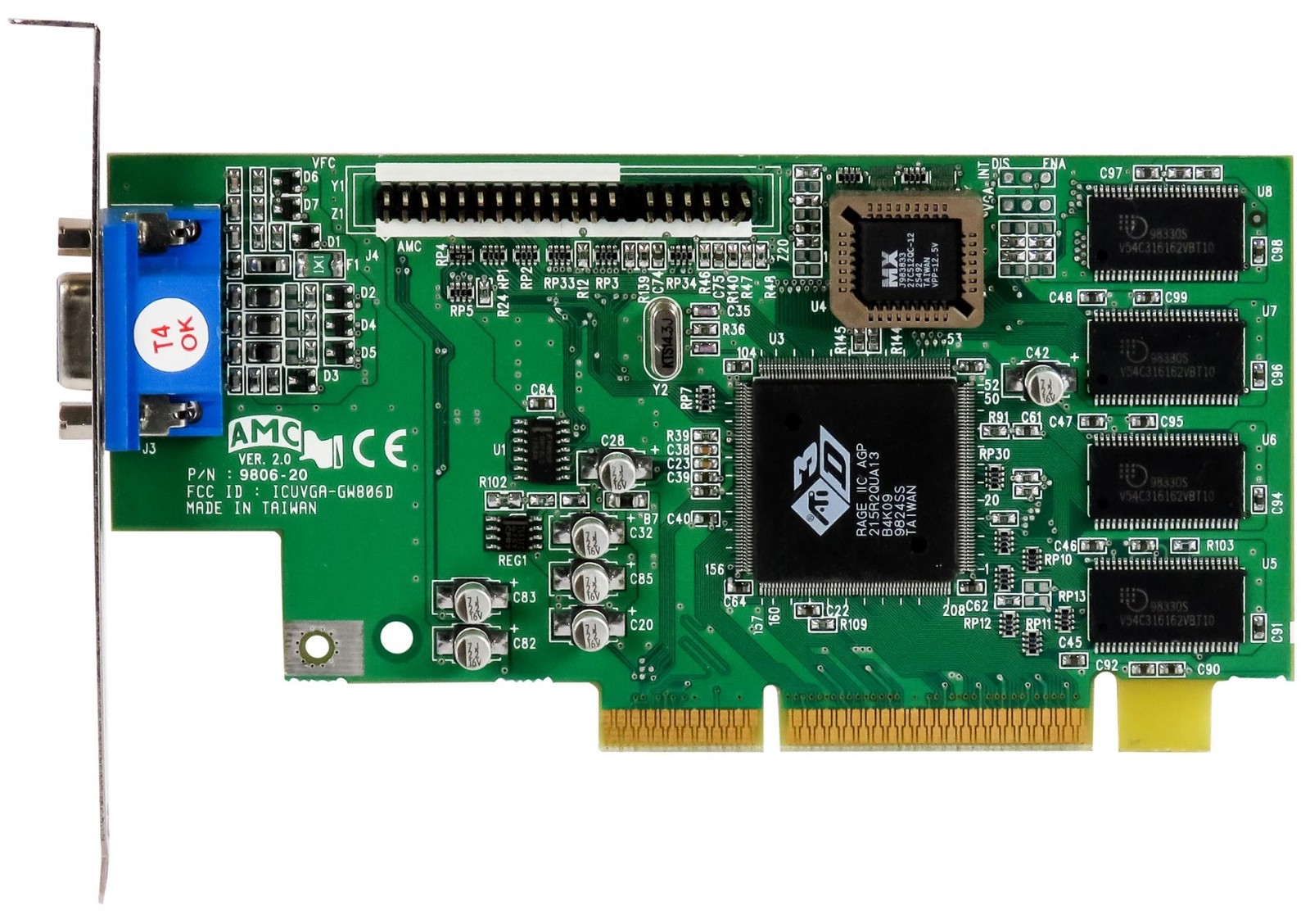 GAINWARD ATI RAGE IIC AGP 8MB 9806-20 AGP VGA