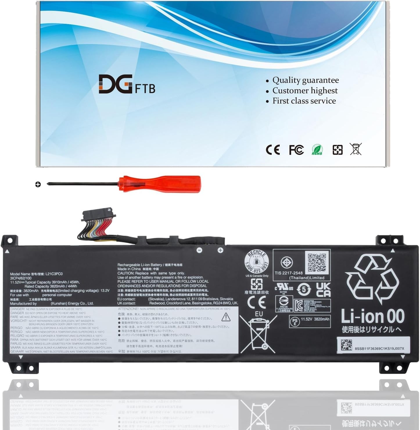 L21M3PC0 L21C3PC0 Laptop Battery for Lenovo Legion 5 15IAH7 15IAH7H IdeaPad