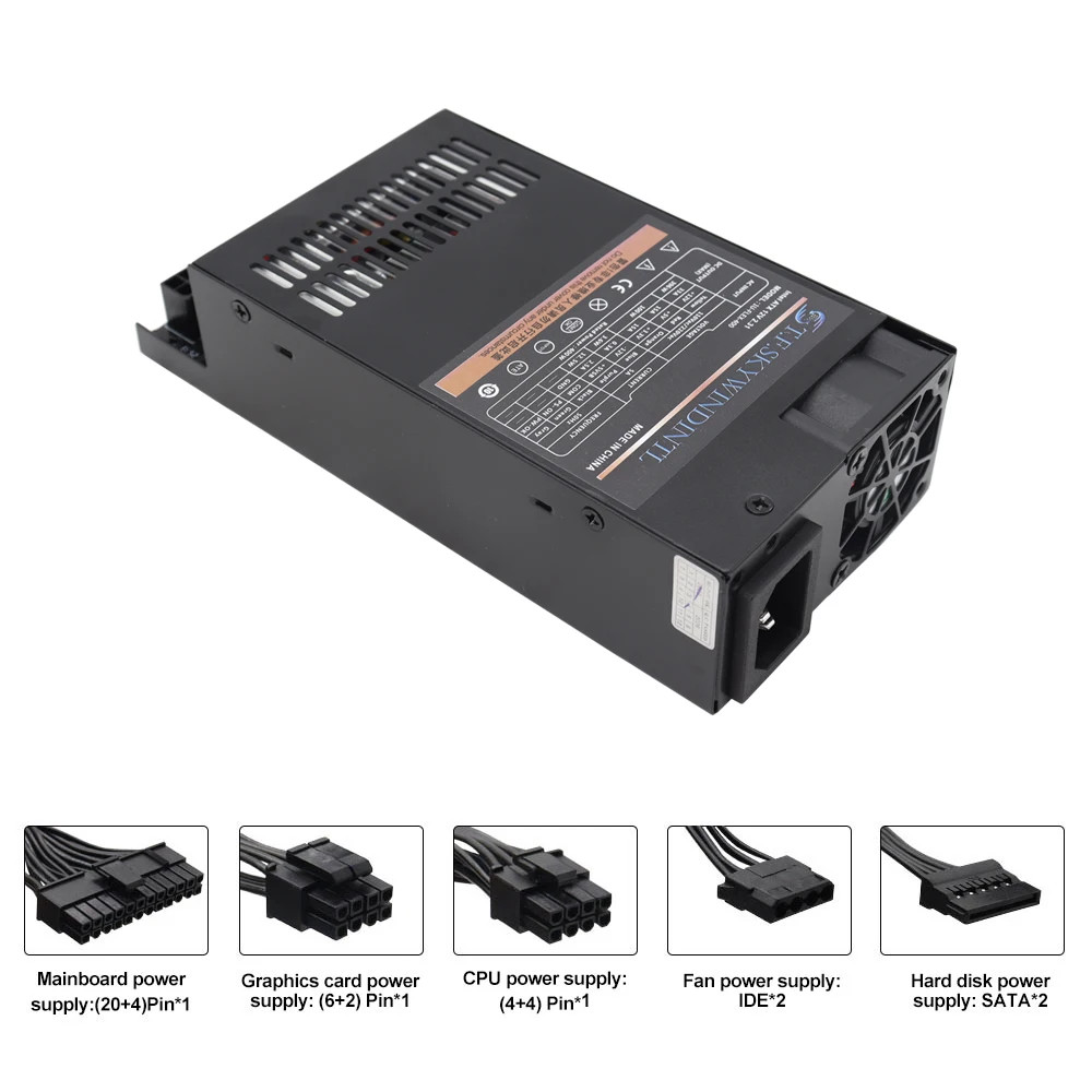 T.F.SKYWINDINTL 400W Flex ATX PSU 1U Small Power Supply 110V/220V GPU
