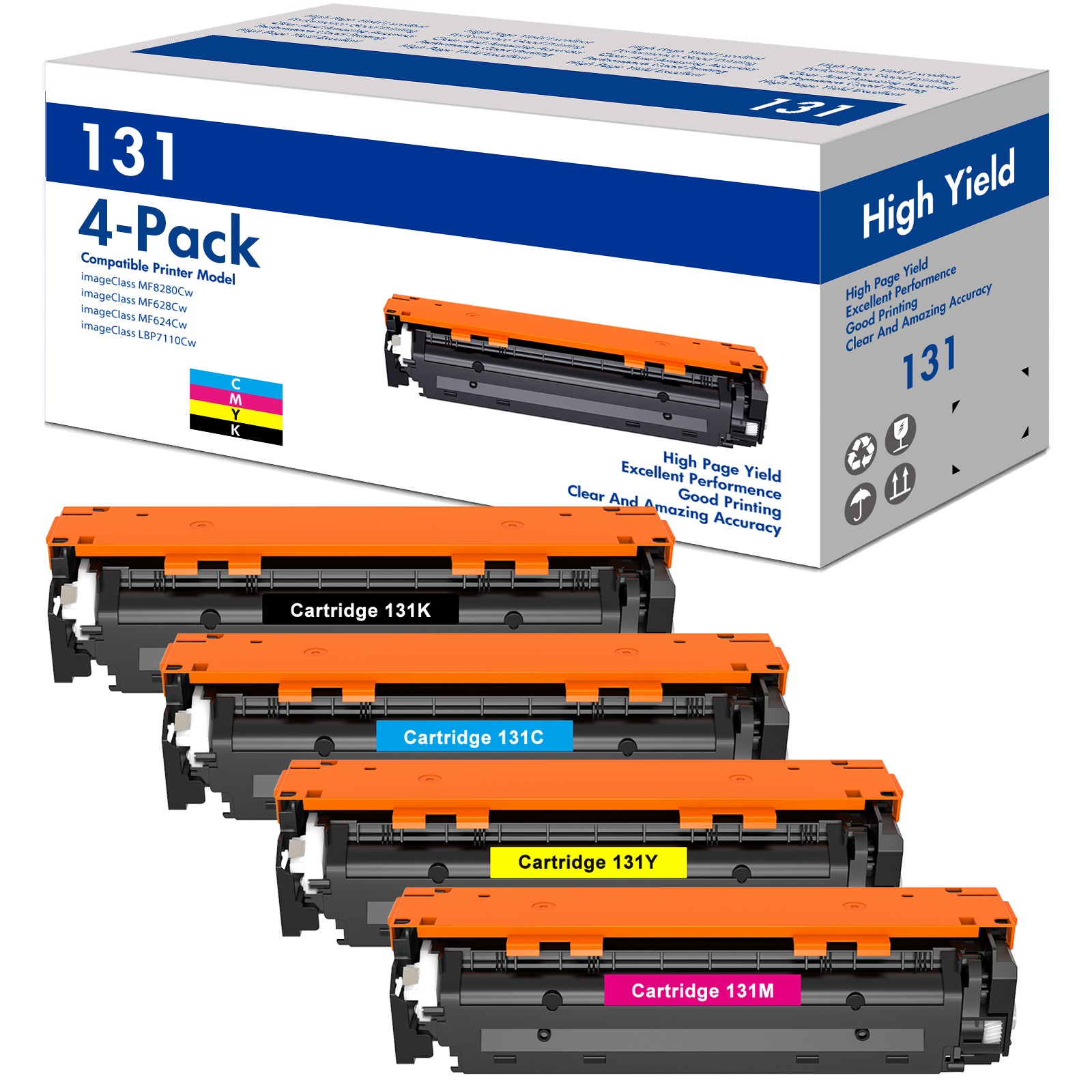 4x CRG-131 Toner Cartridges For Canon 131 imageCLASS MF8230CN MF8280CW MF628Cw