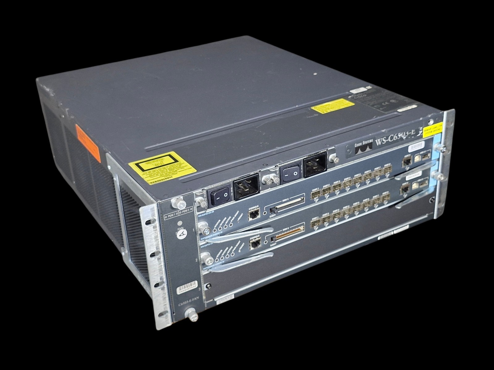 Cisco Catalyst 6503-E WS-C6503-E 2x SUP32-GE-3B 2x PWR-1400-AC AS-IS